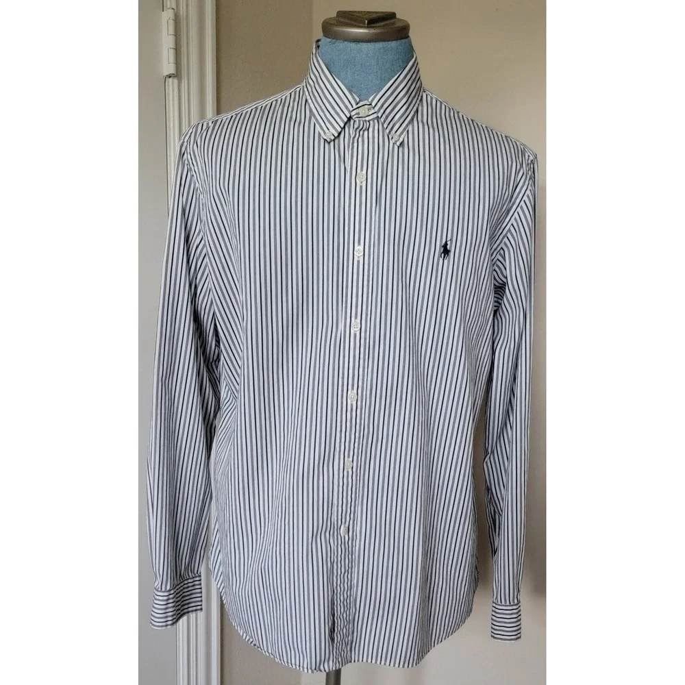 Polo Ralph Lauren Men's Long Sleeve Button Down Multicolor Strip Shirt Sz XL